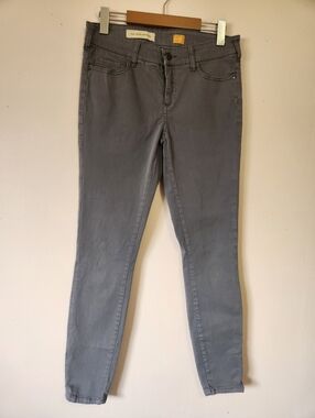 Pilcro and the Letterpress Gray Serif Fit Skinny Jeans Mid Rise Size 27 EUC